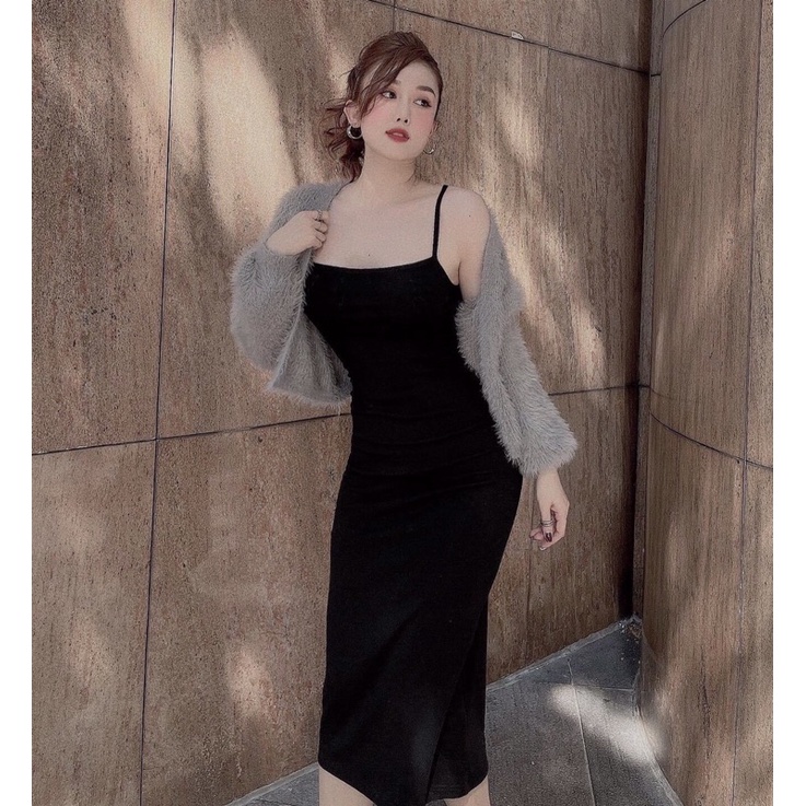 Đầm body 2 dây dáng dài size 40 - 58 kg