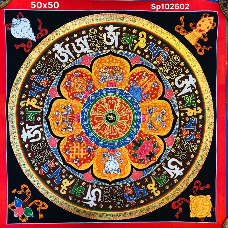 Tranh Vẽ Tay Nepal Size 55X55Cm