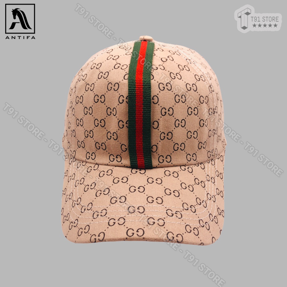 Mũ lưỡi trai GG mác dọc - Mũ thể thao GC phom dáng chuẩn, phong cách thời trang, dễ phối đồ