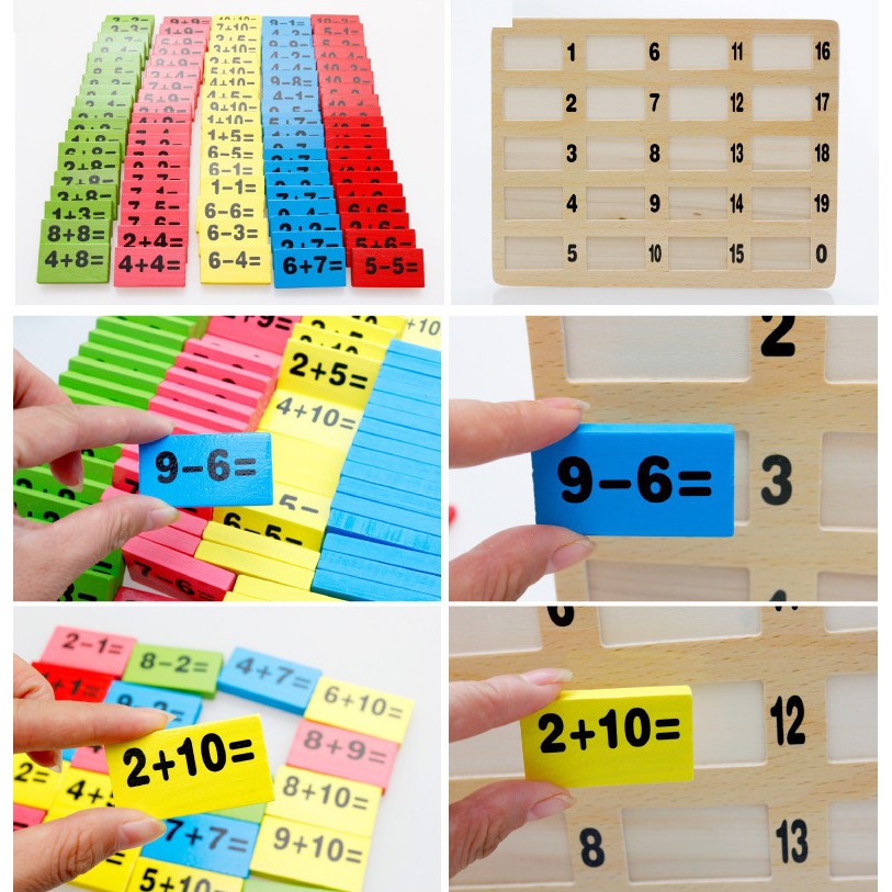 Đồ chơi Bộ học Toán Domino bằng gỗ