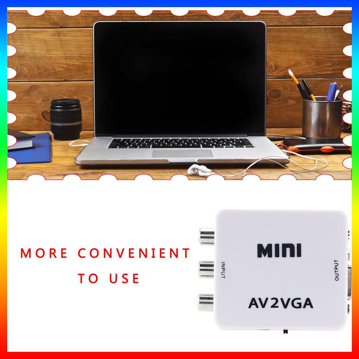 1 Hộp Chuyển Đổi Av2vga Av Rca Cvbs Sang Vga