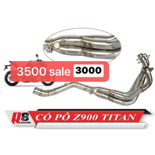 Cổ Pô INOX  MẠ  KAWASAKI Z1000 - Z900 - Z800 -Z300-CBR250-R3-Z650 Nhập Khẩu_DOCHOIXEMAYNHAPKHAU