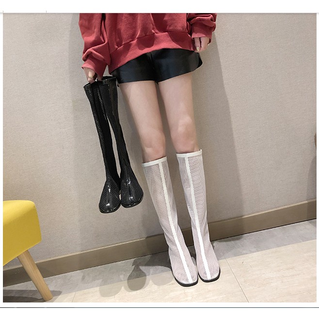 Bốt lưới gót 5cm và 7cm [ VIDEO ẢNH THẬT]sẵn đen 39 | BigBuy360 - bigbuy360.vn