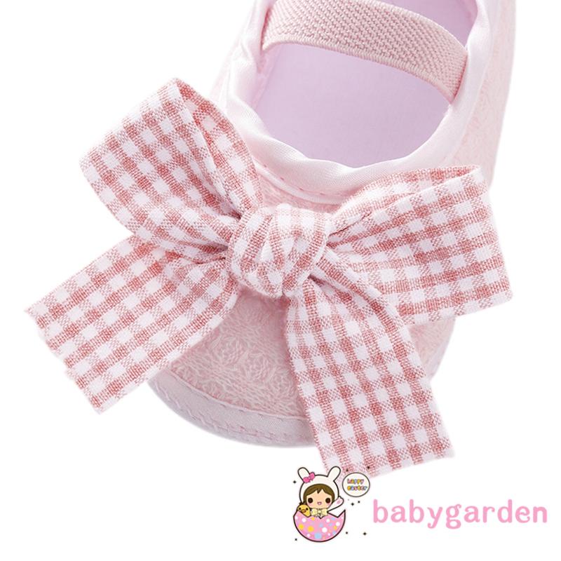 Giày Đế Mềm Thắt Nơ Chống Trượt Cho Bé Gái