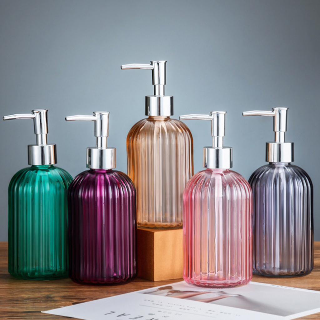Bình Thủy Tinh Đựng Xà Phòng Rửa Tay Dạng Nhấn Tiện Dụng Cho Nhà Bếp / Phòng Tắm