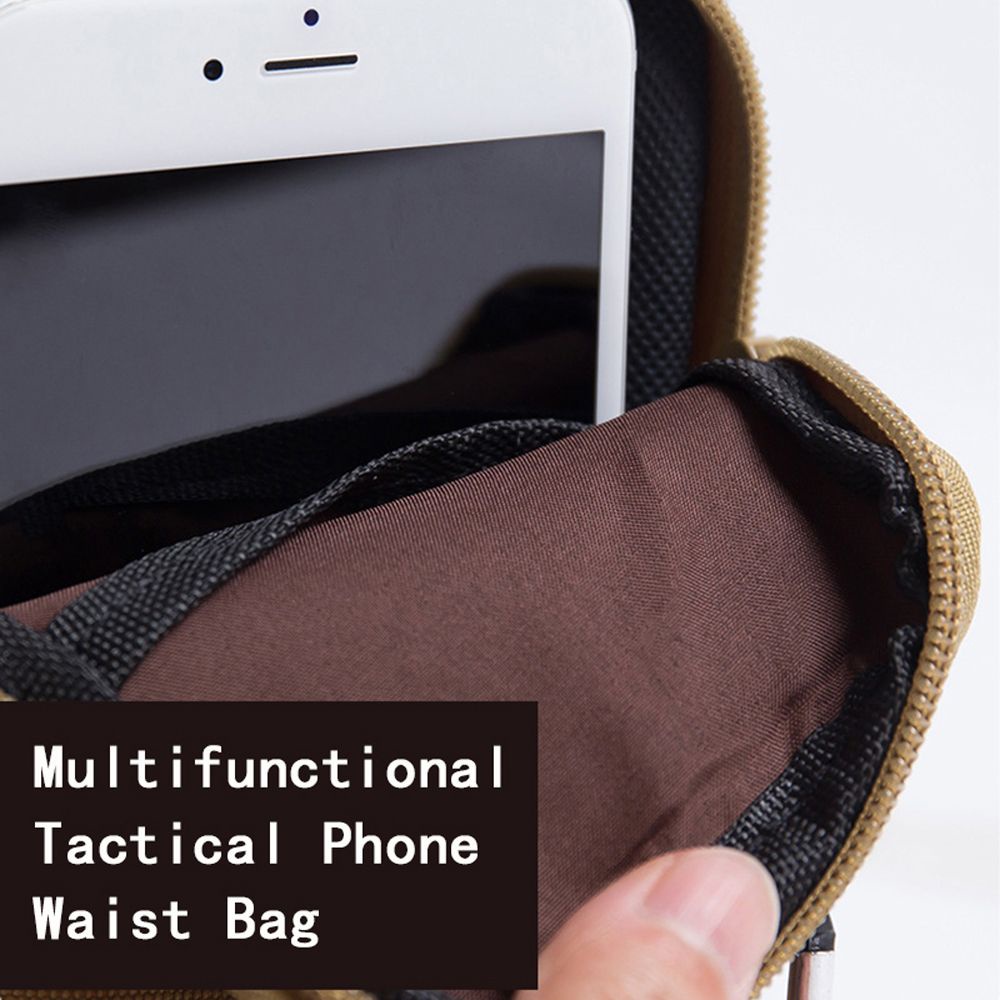 Túi nylon EDC xanh lá một lớp đựng điện thoại đeo thắt lưng tiện lợi