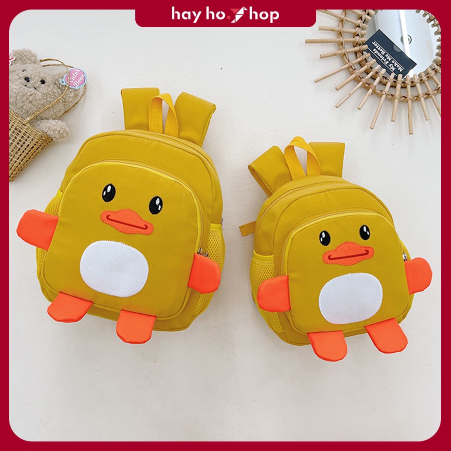 Balo cho bé, Ba lô Mẫu Giáo Nhà Trẻ bé trai bé gái từ 2 đến 5 tuổi chú vịt vàng đất đáng yêu 2023