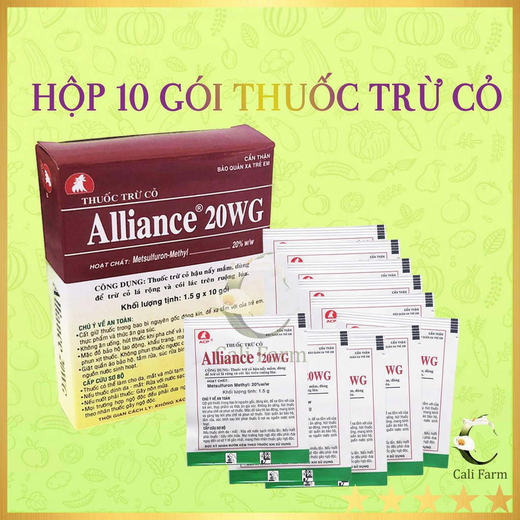 [Combo] Thuốc trừ cỏ dạng bột Alliance 20WG 1.5g x 10 gói [sieutietkiem]