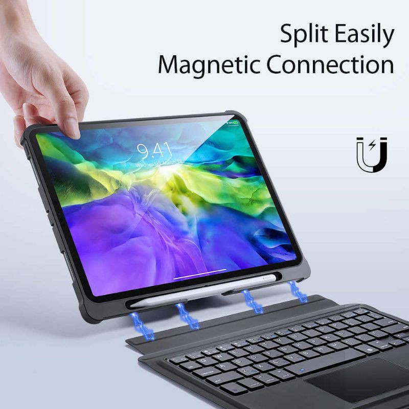 Bao da bàn phím kèm trackpad cho IPad Pro 11 2020 , Air 4 10.9 inch . IPAD 2021 M1  chính hãng DUX DUCIS Magic keybroad