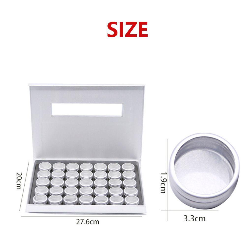 MOCHO Hộp Đựng Trà / Trang Sức / Móng Tay Hình Tròn Cỡ Nhỏ Đính Kim Sa Lấp Lánh Tiện Dụng