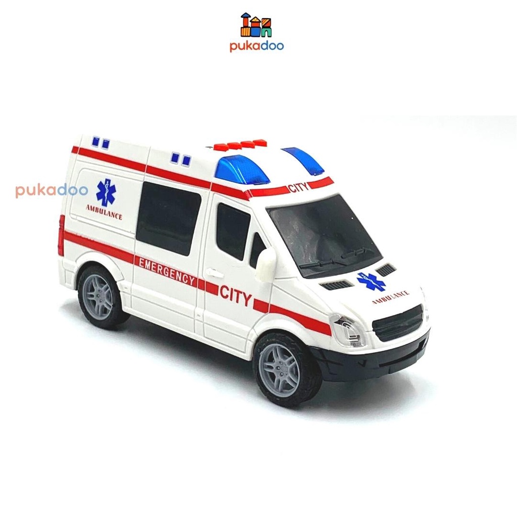 Xe ô tô Cứu Thương Có Đèn Nhạc Còi Báo, Đồ Chơi Mô Hình Xe Cấp Cứu Cho Bé, Quà Tặng Bé Trai Bé Gái.