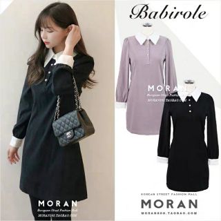 Váy Moran cổ bẻ kèm ảnh thật hagauorder