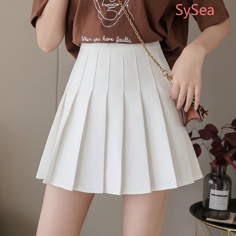 Chân Váy Xếp Ly Lưng Cao Phong Cách Hàn Quốc Xinh Xắn Cho Nữ