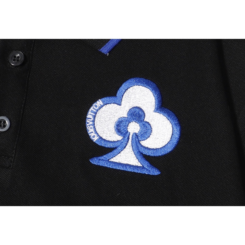 Áo Thun Cotton Tay Ngắn Có Cổ Thêu Họa Tiết Hoa Mận Thể Thao Plus Size Cho Nam Nữ