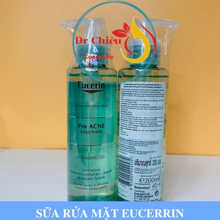 Sữa rửa mặt eucerin ⚜️chính hãng⚜️ eucerin pro acne solution cleansing gel 200ml acne oil control