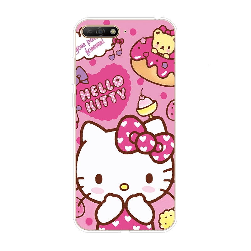 Ốp lưng TPU mềm Huawei Y6 II Y6 2017 Prime 2018 Y6 Pro 2019 Hello Kitty hoa văn