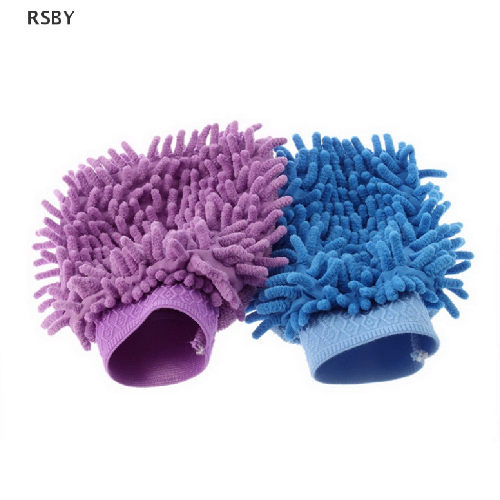Găng Tay Rửa Xe 2 Trong 1 Bằng Sợi Microfiber Mềm Mại Không Trầy Xước