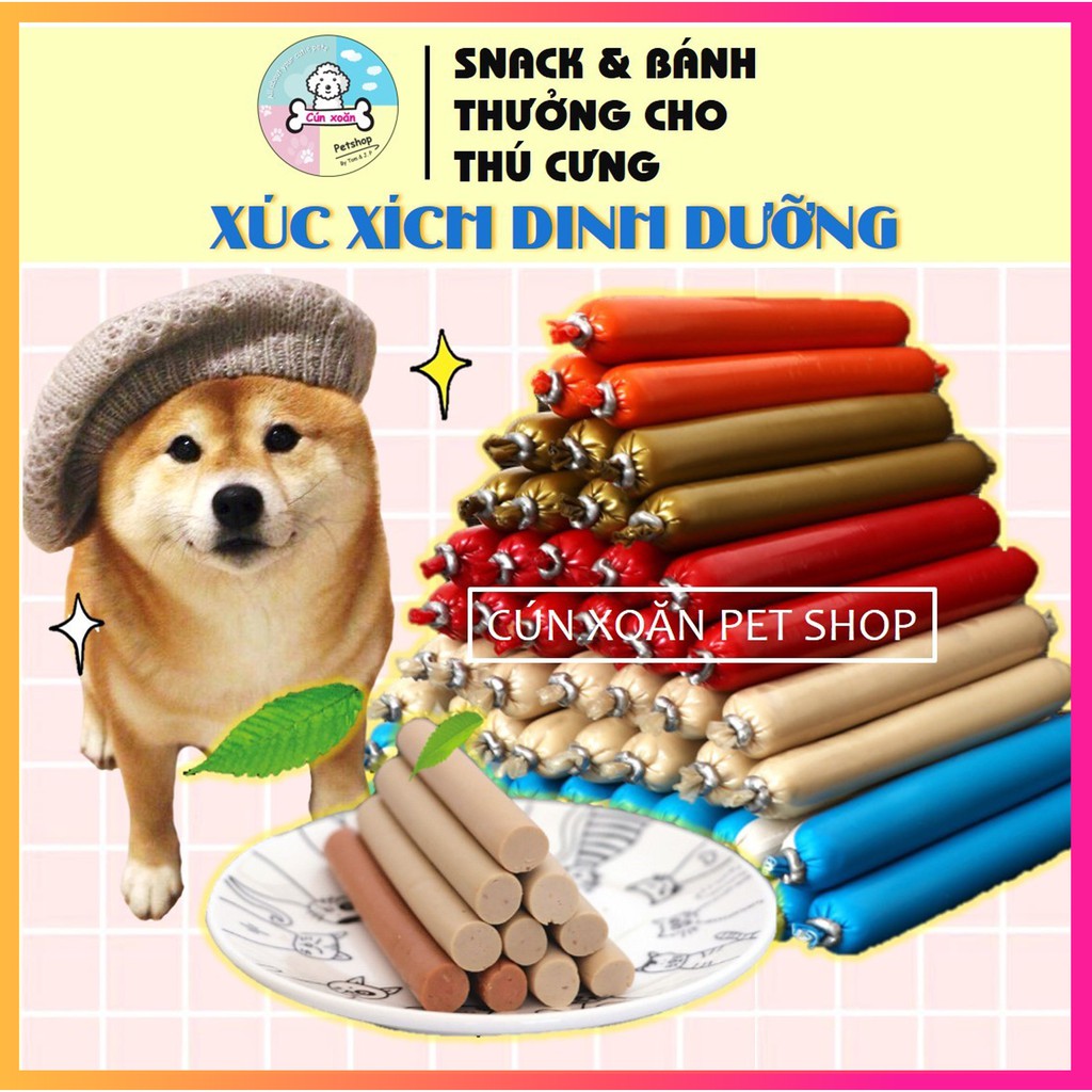 Xúc xích cho chó mèo Captain (Cây 15gr) 3 vị (Bò, gà, vịt)