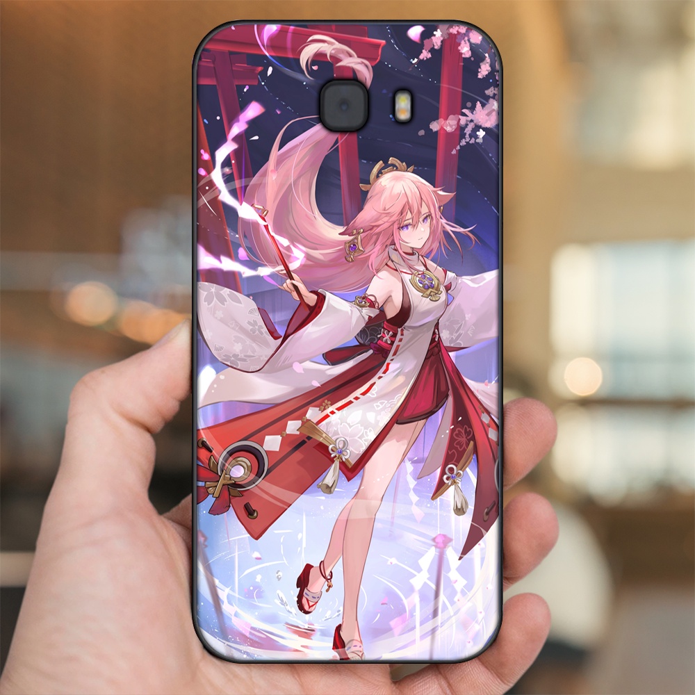 Ốp lưng Samsung C9 Pro viền đen in hình Yae Miko Genshin Impact