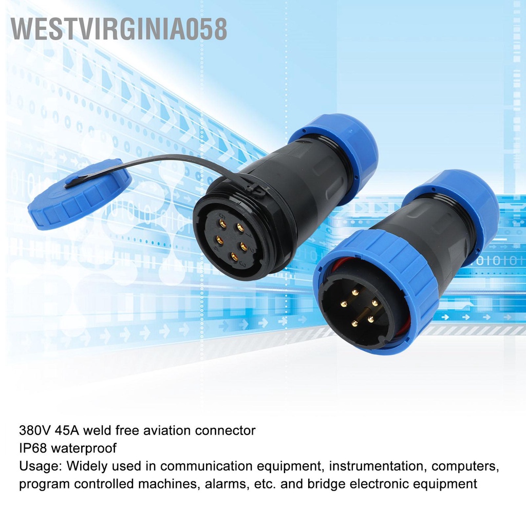 Đầu Nối Ổ Cắm 380V 45A Chống Thấm Nước