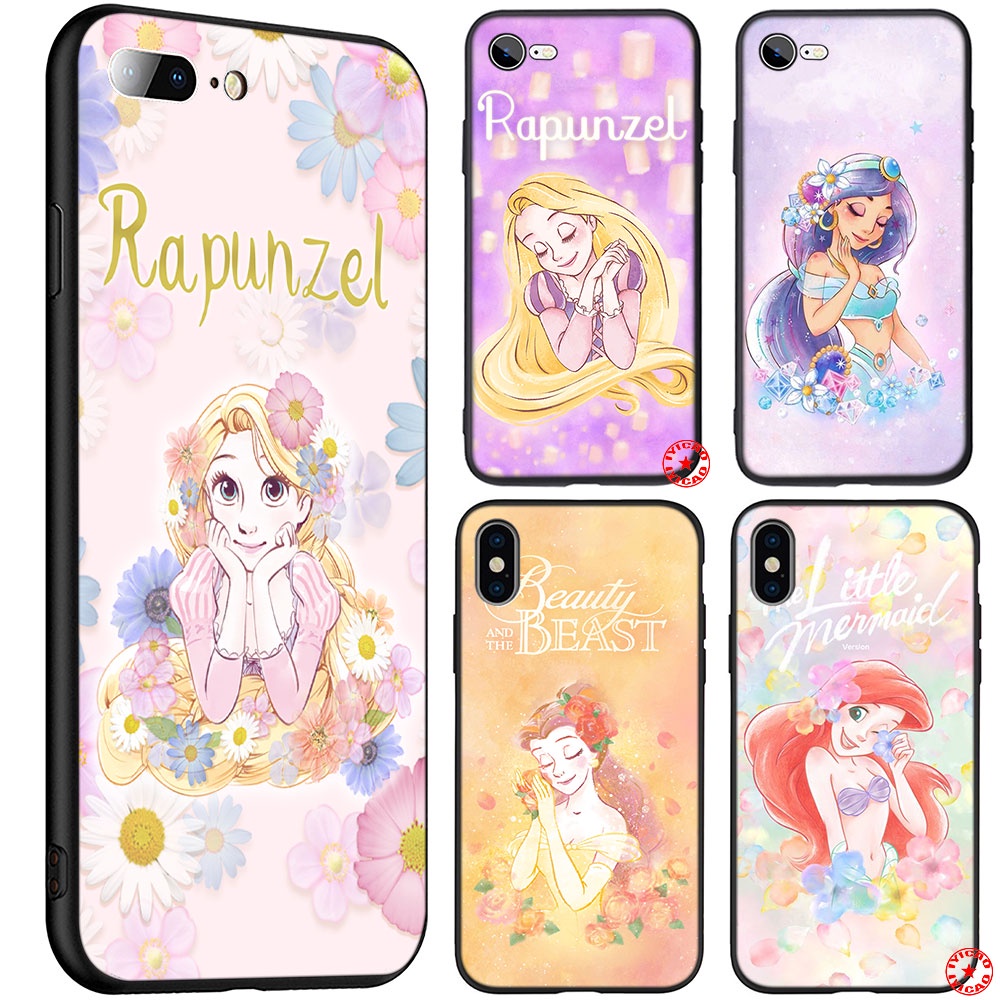 Ốp Điện Thoại Silicon Dẻo Họa Tiết Hoạt Hình Công Chúa Disney Cho iPhone 5 5S 6 6S 7 8 11 Pro Max Plus SE XR TT17