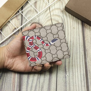 VÍ Ngắn Full Box Rắn Xám Rắn Đen