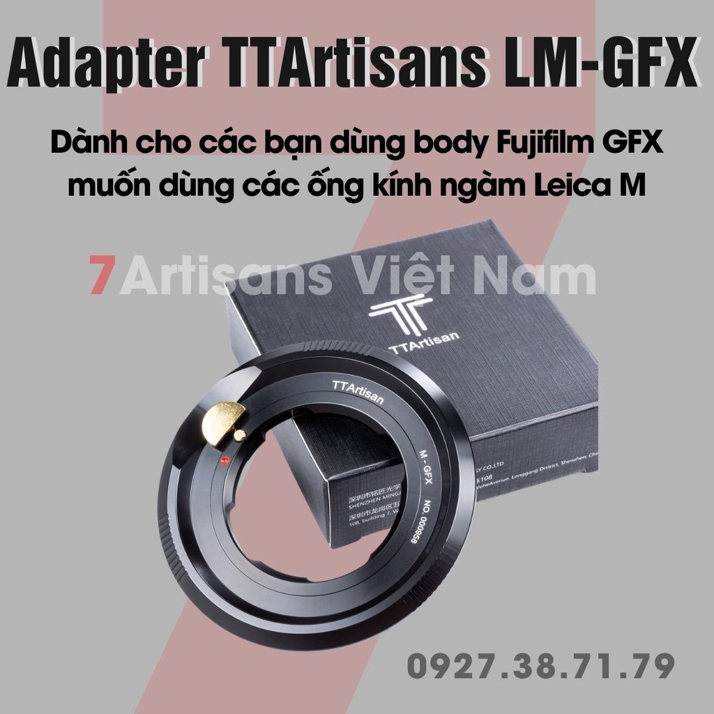 [CÓ SẴN] Ngàm chuyển Adapter cho Leica M qua Fujifilm GFX - Chính hãng TTArtisan - TTArtisan LM - GFX