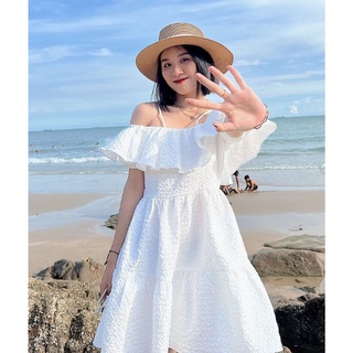 💢💢Váy xòe xốp trễ vai bánh bèo ❤❤