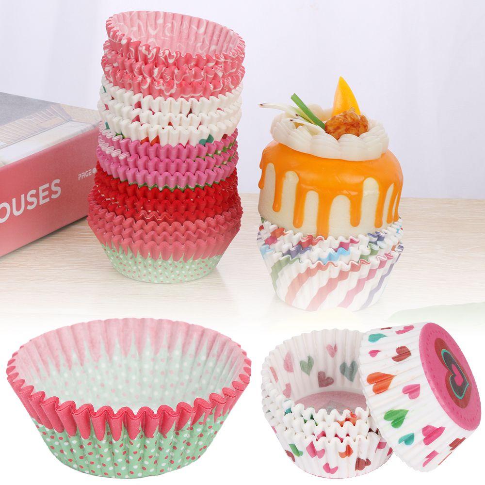 Set 100 Cốc Giấy Làm Bánh Cupcake Tiện Lợi