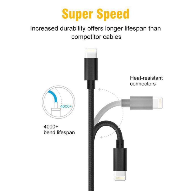 Dây Cáp Sạc Cổng USB Dạng Ngắn Tiện Dụng Cho Iphone Xs 8 7 6 Plus 5