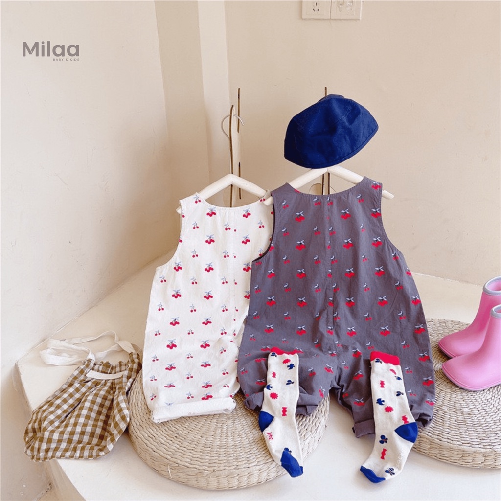 Jumpsuit Bé Gái Hoạ Tiết Cherry Siêu Đáng Yêu MiLaa Kids