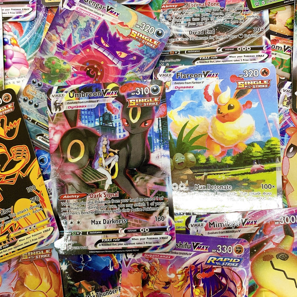 Bộ 100 thẻ BÀI IN Pokemon TCG SIÊU MẠNH CỰC HOT - Đặc biệt LẤP LÁNH