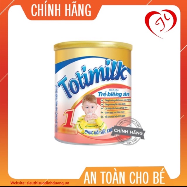 Sữa Totimilk dành cho trẻ biếng ăn ( số 1,2 loại 900g).