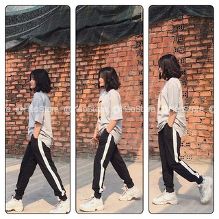 ♻️Quần jogger nỉ line trắng bo cực cá tính ♻️