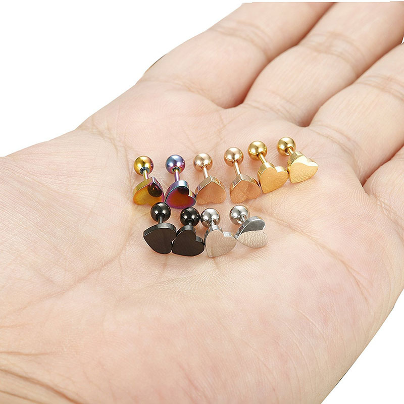 1 Pairs Khuyên Tai Hình Trái Tim Thời Trang Nữ Tính