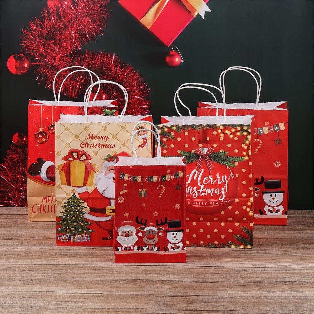 DORAW Set 6 Túi Giấy Đựng Quà Giáng Sinh Dễ Thương