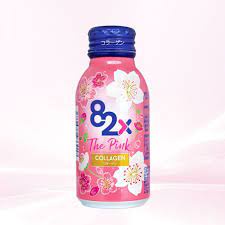 Nước uống Collagen đẹp da 82X The Pink Collagen 1000mg hộp 10 chai Nhật Bản [Date 3/2024]