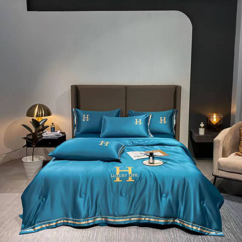 Bộ Chăn Ga Gối Phi Lụa·Chăn Hè Cao Cấp - Set Bộ Drap Giường Lụa Chuẩn Khách Sạn 5 Sao