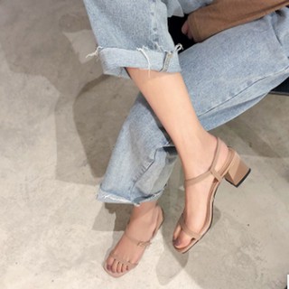 Dép Sandal cao 5cm gót vuông mã DE17