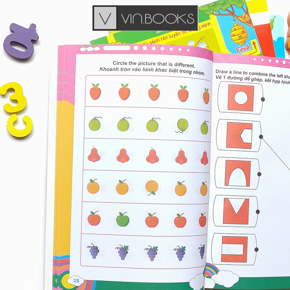 Sách -Trò Chơi Mê Cung Và Trò Chơi Tìm Kiếm - Rèn Luyện Trí Thông Minh - Phát Triển Tư Duy Cho Trẻ Từ 2-6 Tuổi 4 Cuốn.