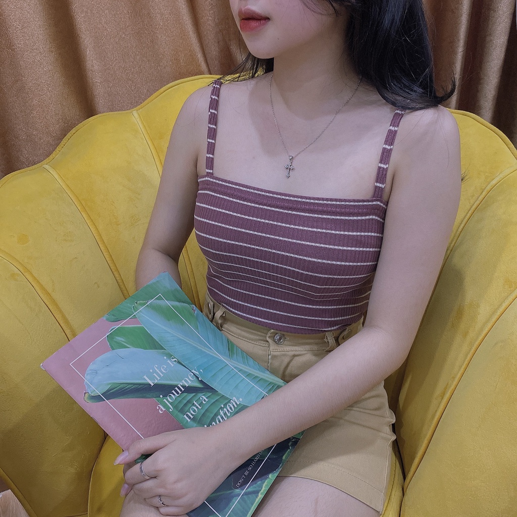 Áo 2 Dây Nữ Thun Cotton Màu Và Sọc Body | BigBuy360 - bigbuy360.vn