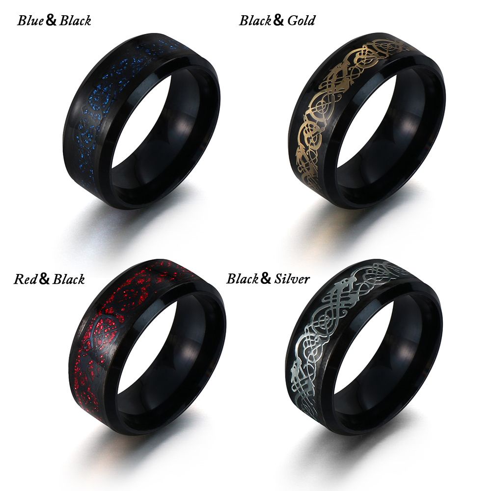 CLEVER Men's Rings Stainless Steel Material Size 6-13 Fashion Personality