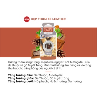 Kẹp thơm xe Yankee Candle - Leather