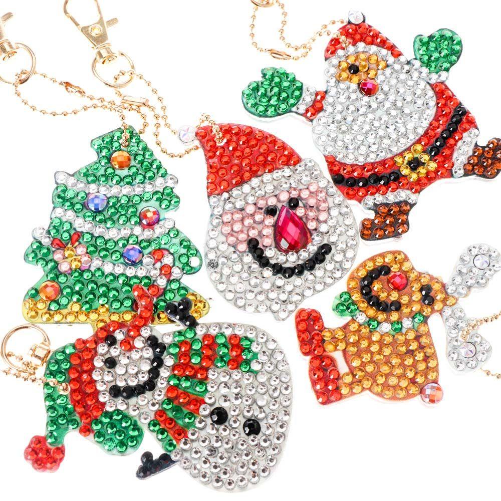 FAY Móc Khóa Hình Ông Già Noel Đính Đá Lấp Lánh Dễ Thương