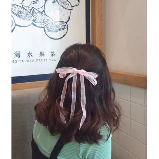 Cột tóc nơ voan dây dài