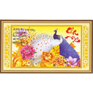 Tranh Thêu Chữ Thập 3D Cha Mẹ Đi Khắp Thế Gian Không Ai Sánh Bằng Mẹ EVA8338 (KHÁCH TỰ THÊU) KT:49X34CM KT:49X34CM