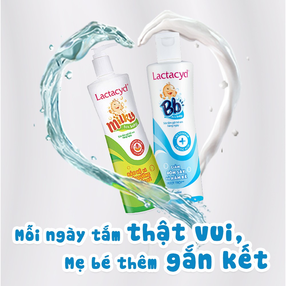 Bộ 3 chai Sữa Tắm Gội Trẻ Em Lactacyd Baby Gentle Care Bảo Vệ Dịu Nhẹ Cho Làn Da Nhạy Cảm 250ml/chai