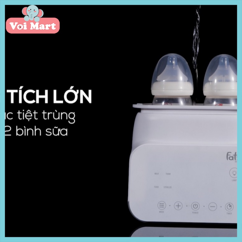 Máy Hâm Sữa Tiệt Trùng Điện Tử Duo 4 Fatzbaby FB3095MX Bảo Hành Chính Hãng 12 Tháng