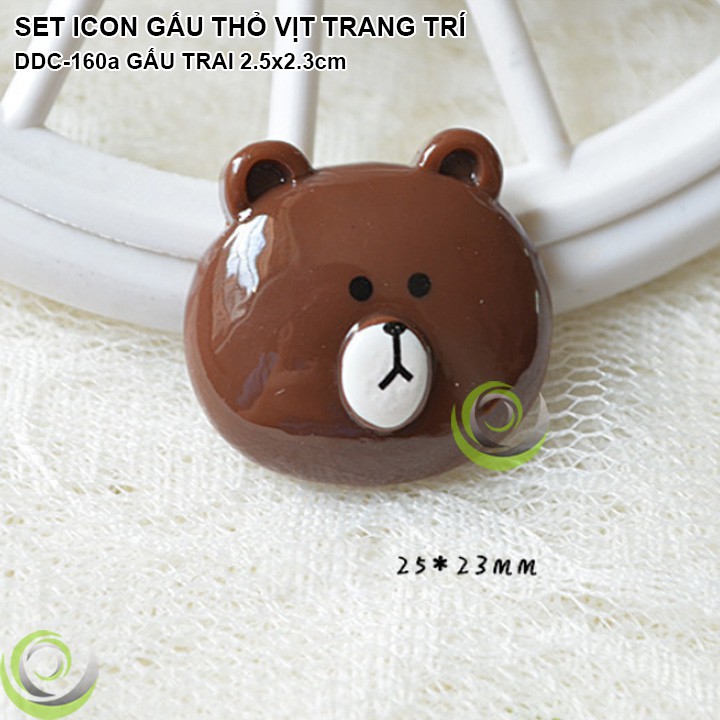 SET COMBO 4 ICON GẤU THỎ VỊT DECOR TRANG TRÍ,ĐẠO CỤ CHỤP ẢNH SẢN PHẨM INS DDC-160