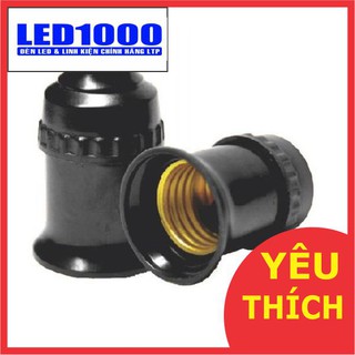 Phụ kiện đui đèn e27 trang trí - đuôi đèn xoáy treo e27 đen / trắng - msp: 603-tn
